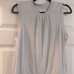 Billy Reid gathered sleeveless top medium light blue